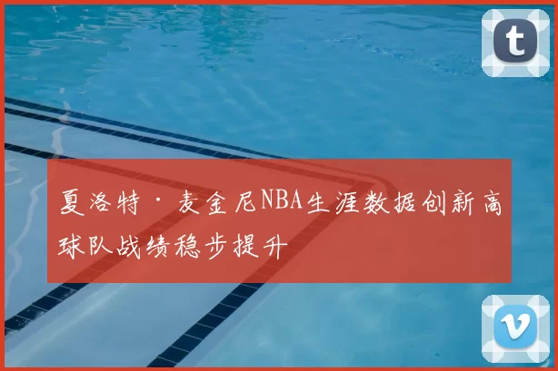 夏洛特·麦金尼NBA生涯数据创新高球队战绩稳步提升