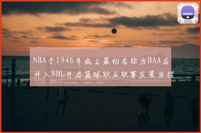 NBA于1946年成立最初名称为BAA后并入NBL开启篮球职业联赛发展历程